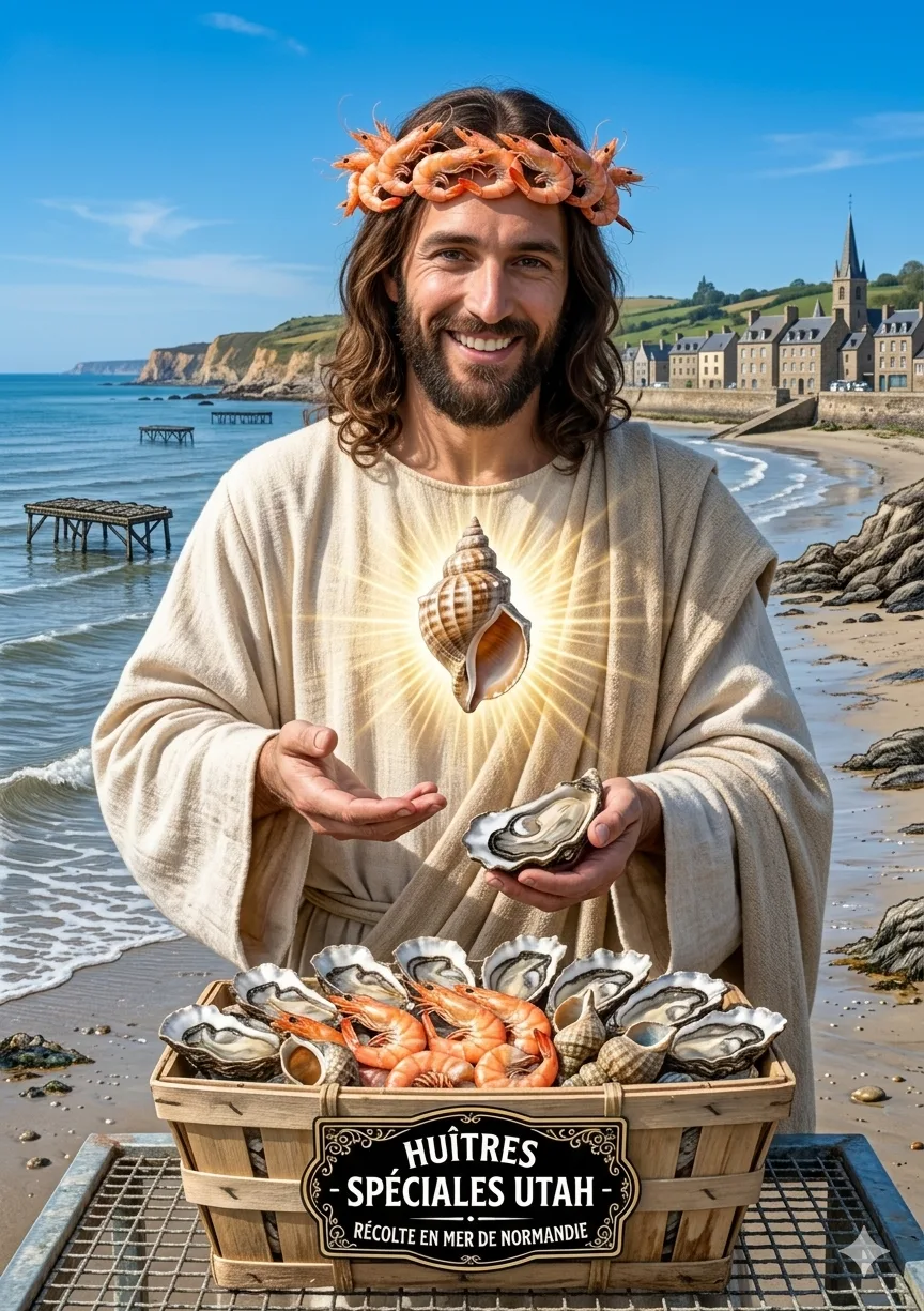 Jesus Au Sacre Bulot Presente Les Huitres Speciale Dutah